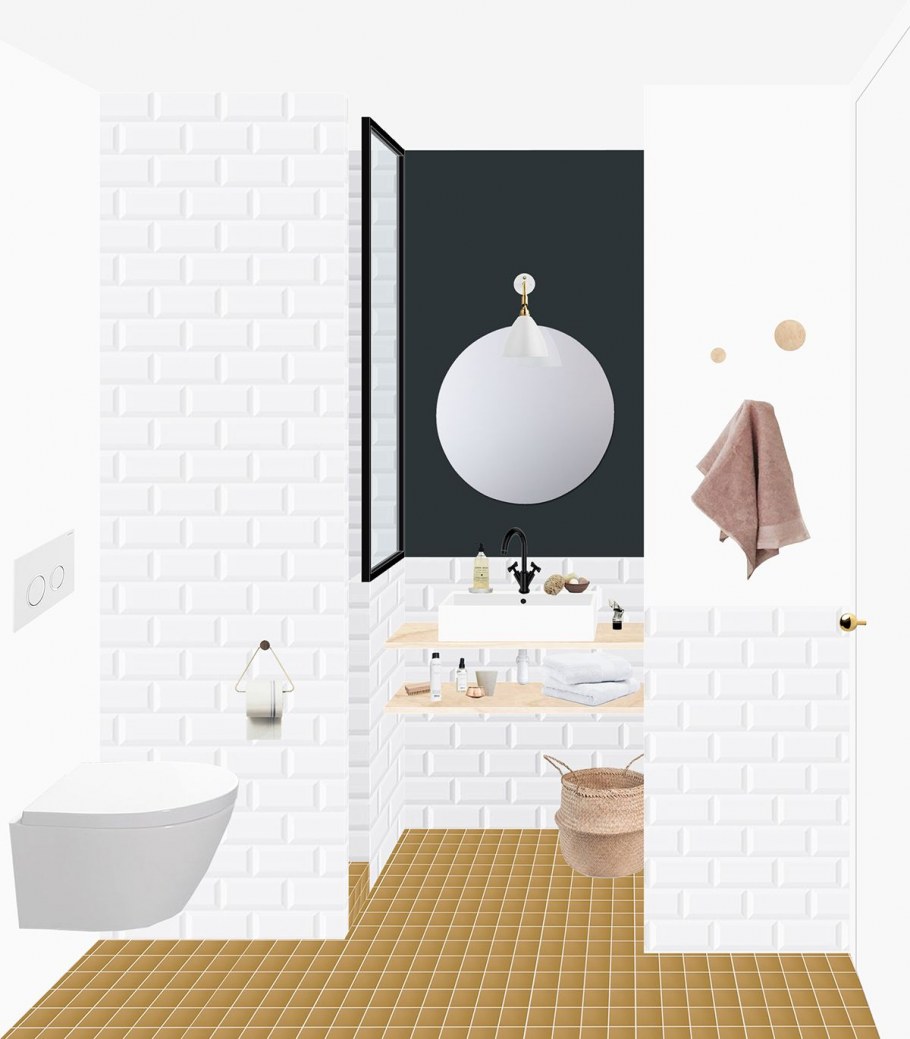 Коллаж интерьера санузла