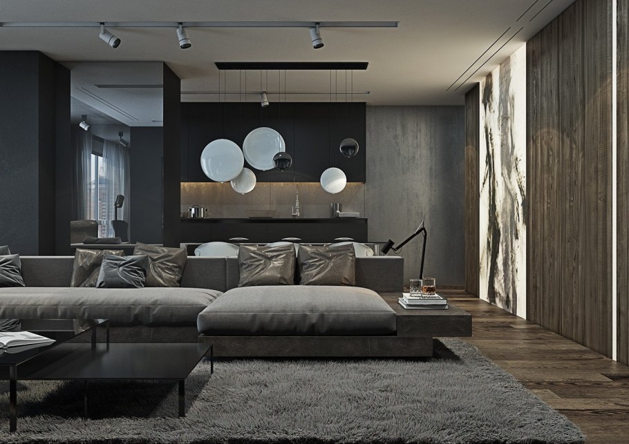 Гостиная в мужском стиле