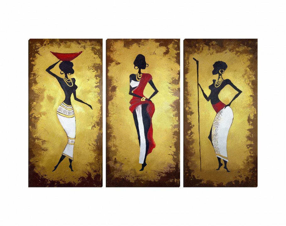 Триптих в африканском стиле