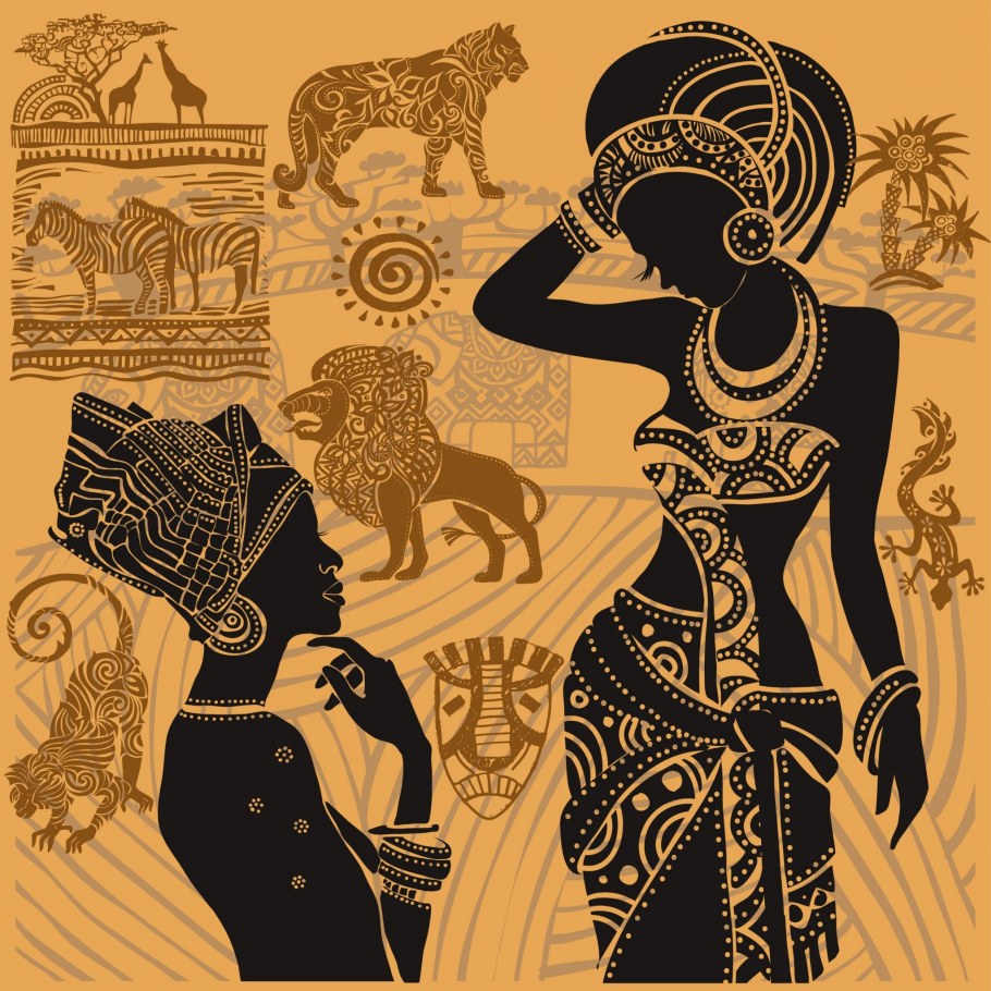 Модульная картина Африканский закат