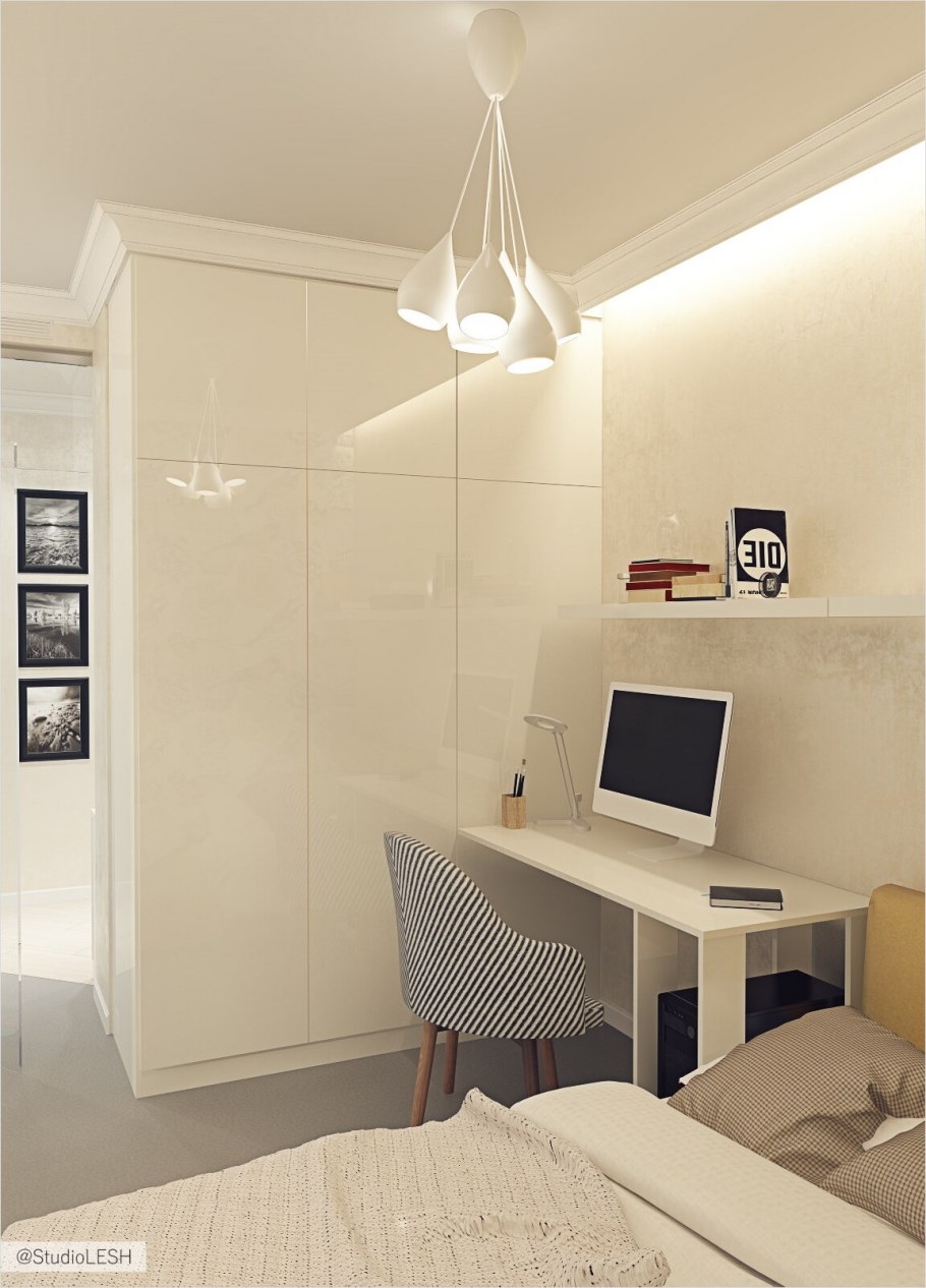 Интерьер квартиры 42 кв.м в однокомнатной