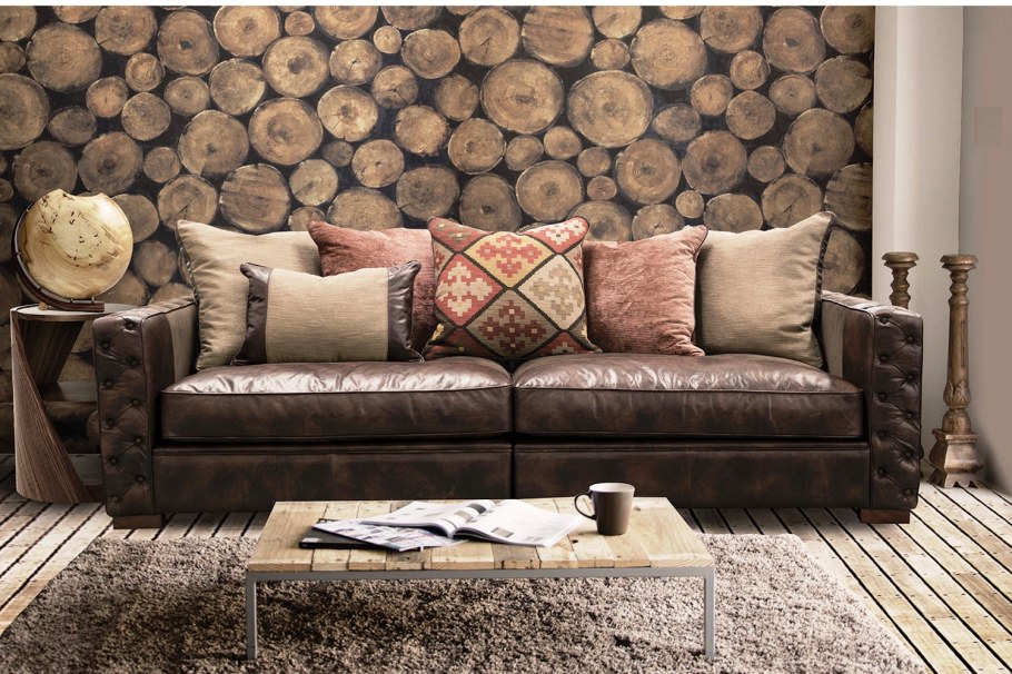 Диван в рустикальном стиле