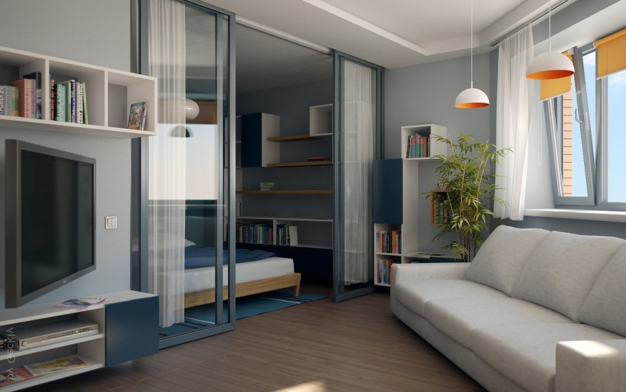 Интерьер квартиры студии малогабаритной