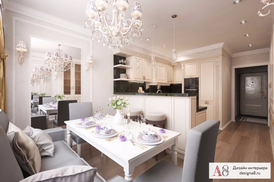 Дизайн трехкомнатной квартиры в фаворите