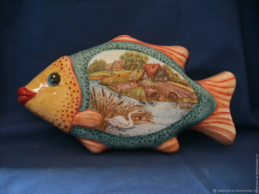 Керамические рыбы на стену