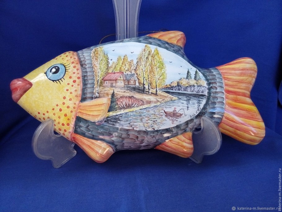 Керамические рыбки на стену