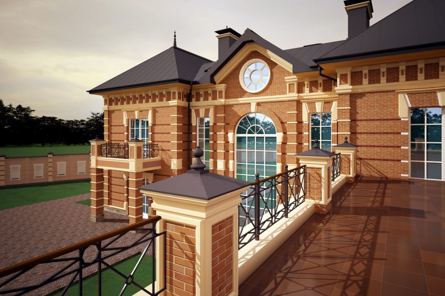 Одноэтажная усадьба Неоклассика