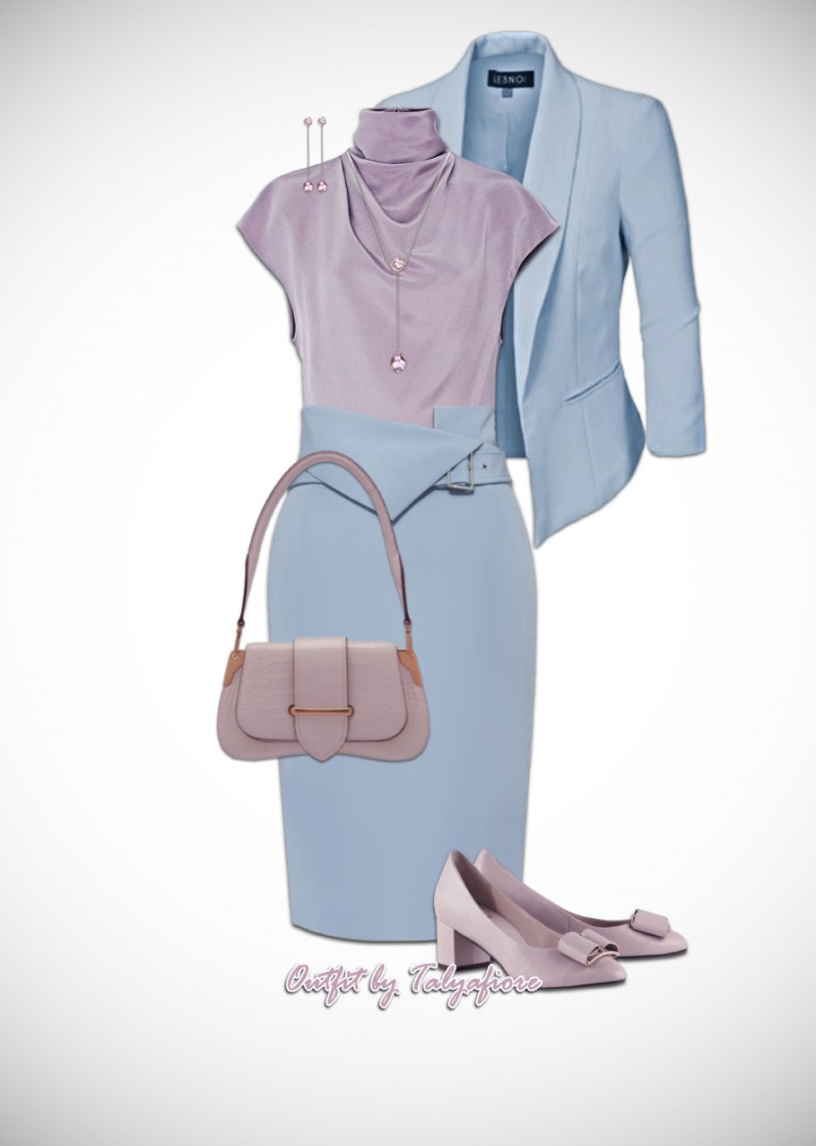 Сочетание голубого и розового в одежде