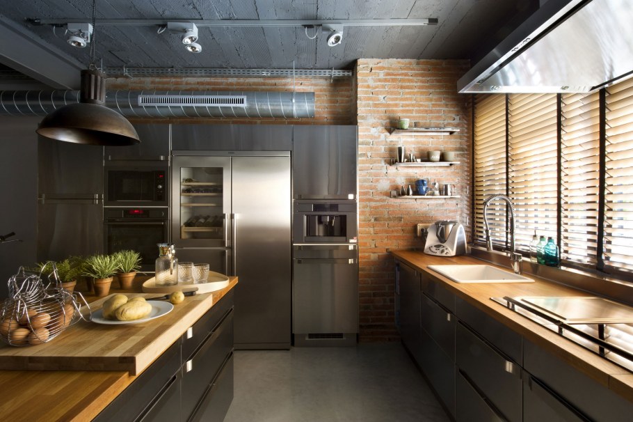 Кухни в стиле лофт Лорена