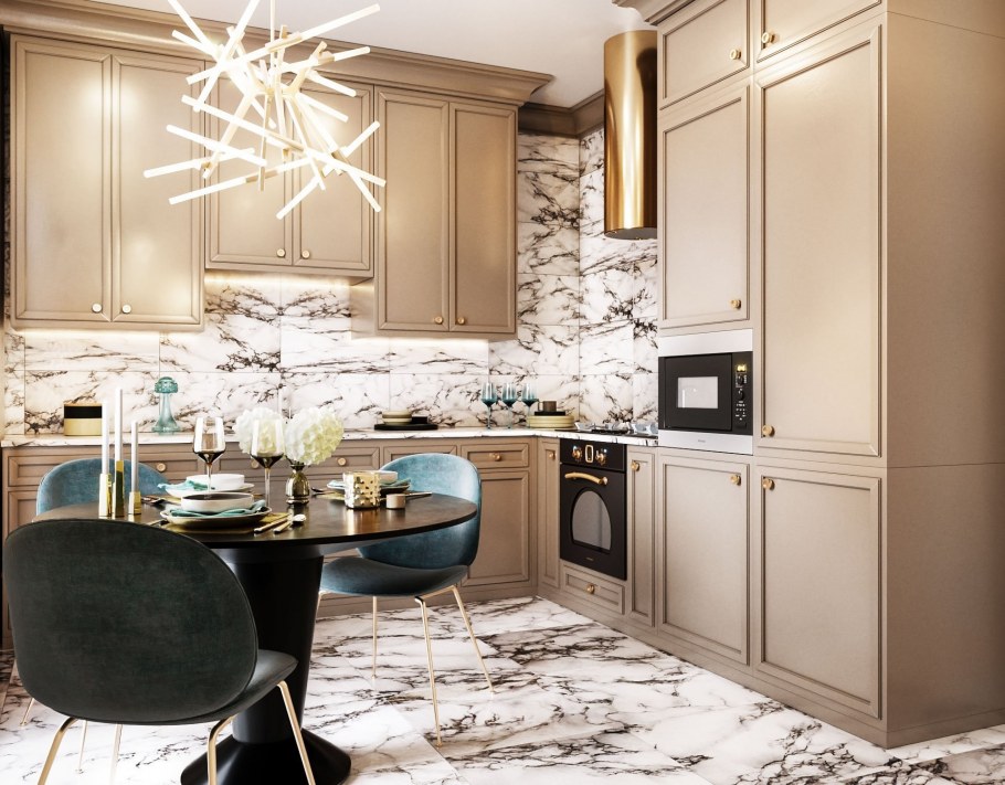 Стиль Эклектика в интерьере кухни