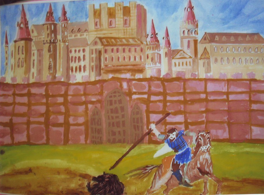 Средневековый Рыцарский замок крепость