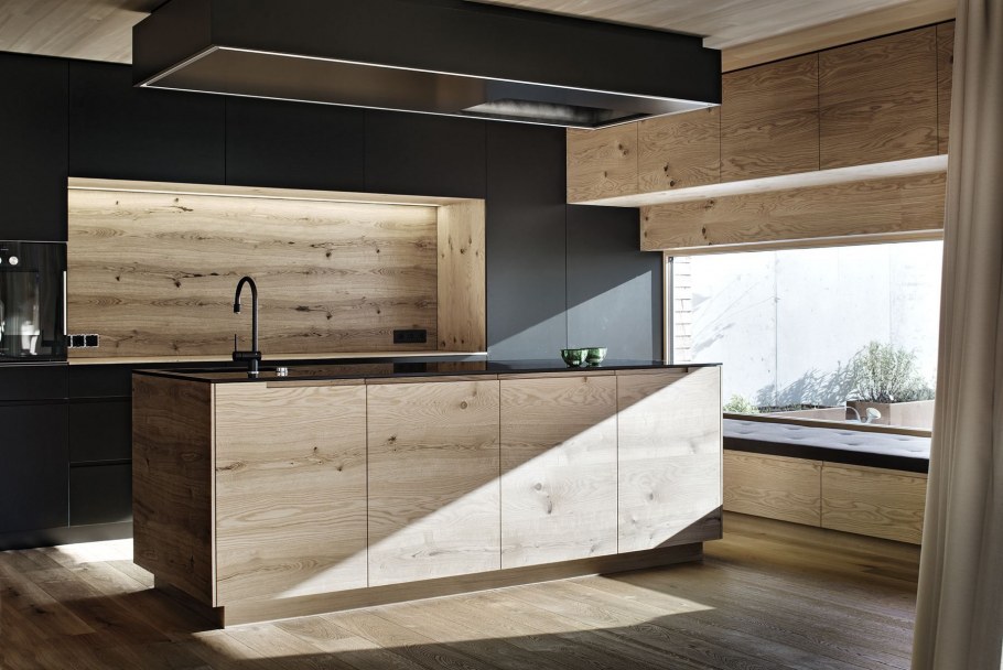 Кухня в современном стиле дерево