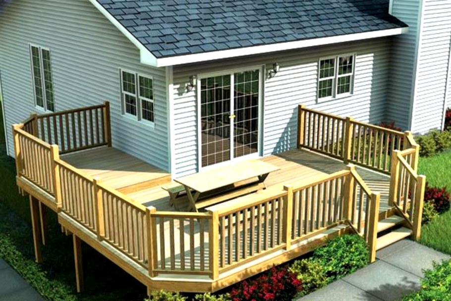 Угловая терраса к дому