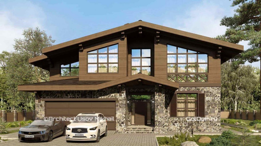 Дом в стиле прерий Райта 250 кв