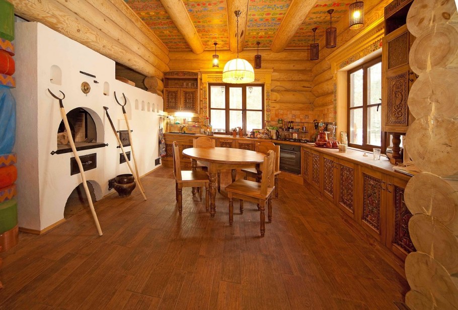 Столовая в стиле Прованс в загородном доме