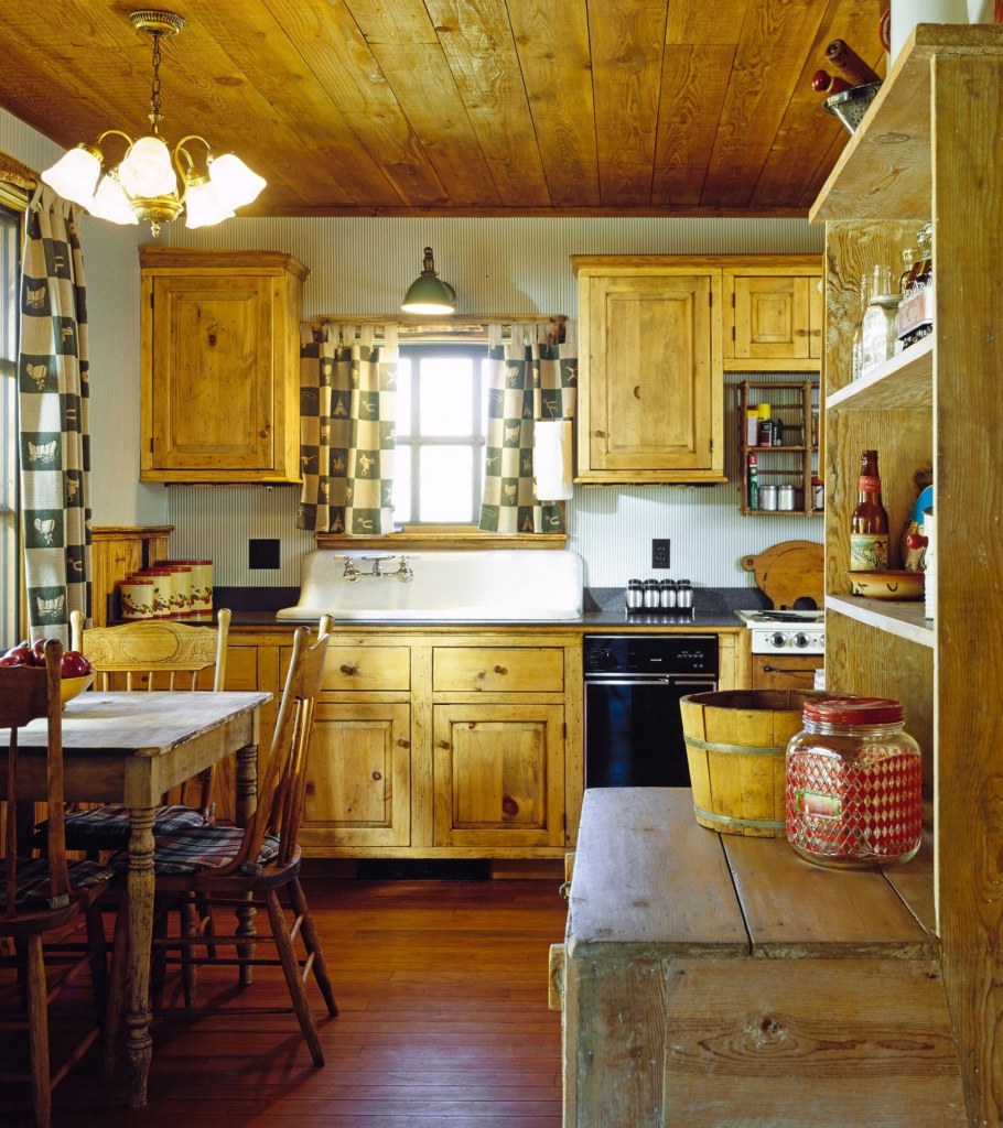 Интерьер кухни в русском народном стиле