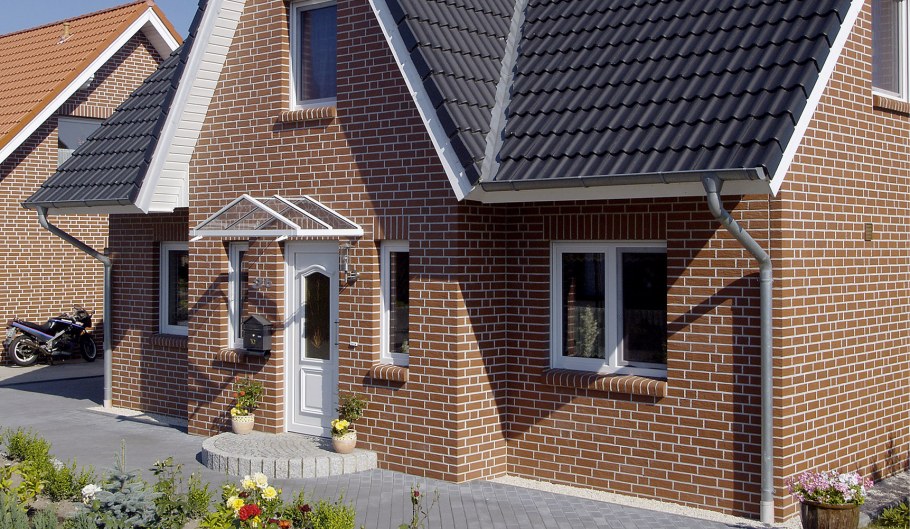 Светлый клинкер на фасаде