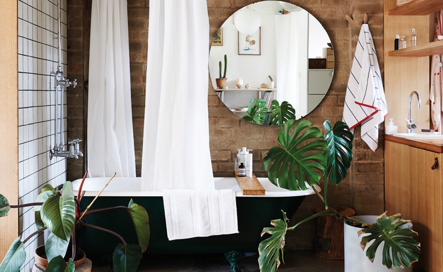 Ванная в стиле тропики