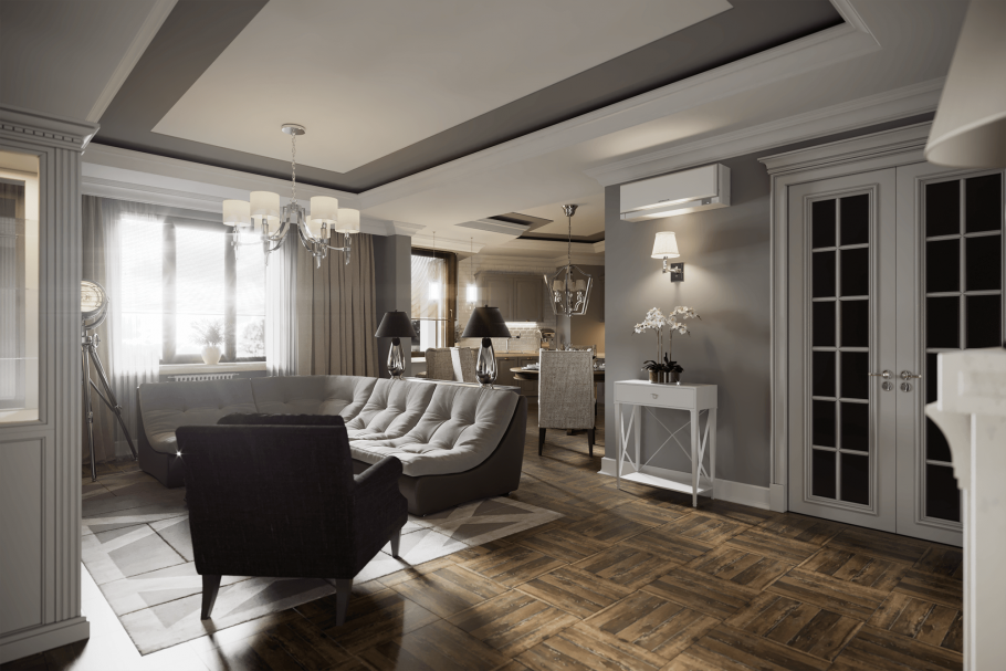 Американская классика в интерьере двухкомнатная квартира