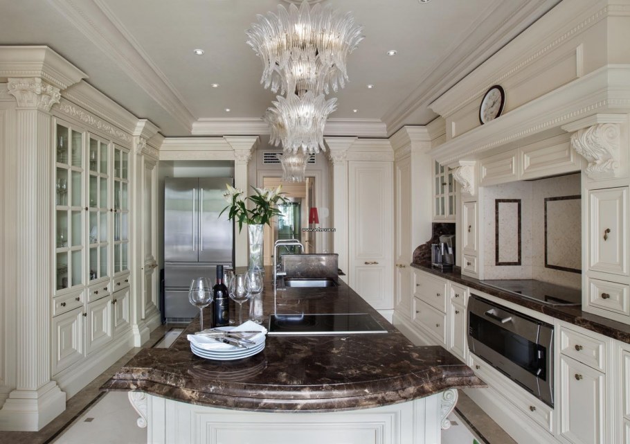 Американская классика в интерьере кухни