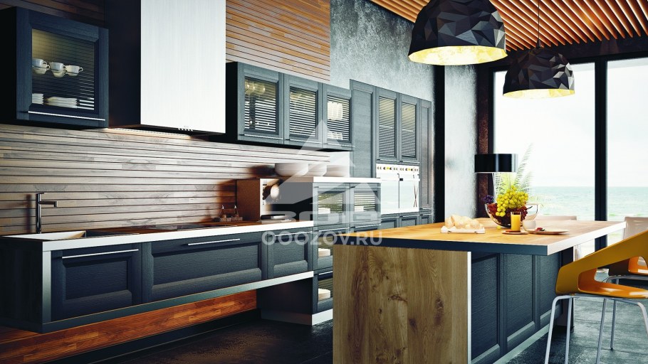 Кухня в стиле лофт 14м2