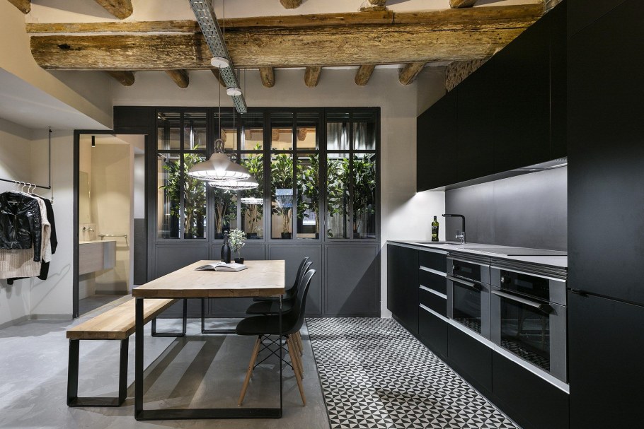 Кухня 9м2 в стиле лофт