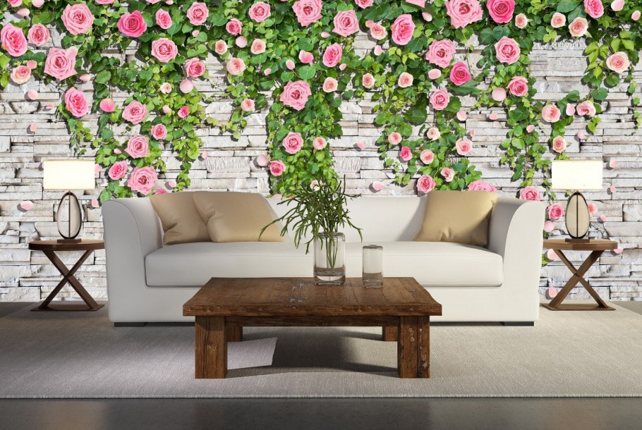 Стена с цветами