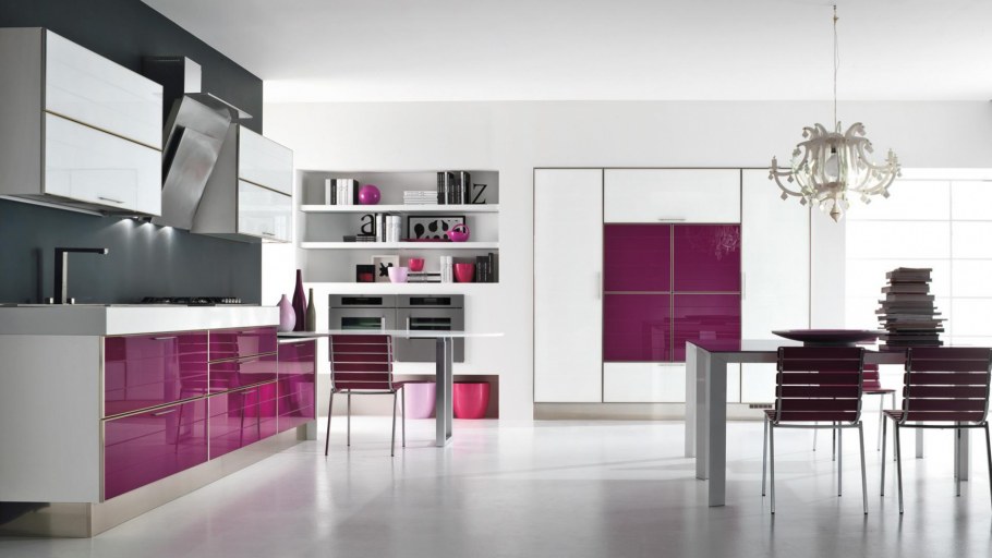 Розовая кухня