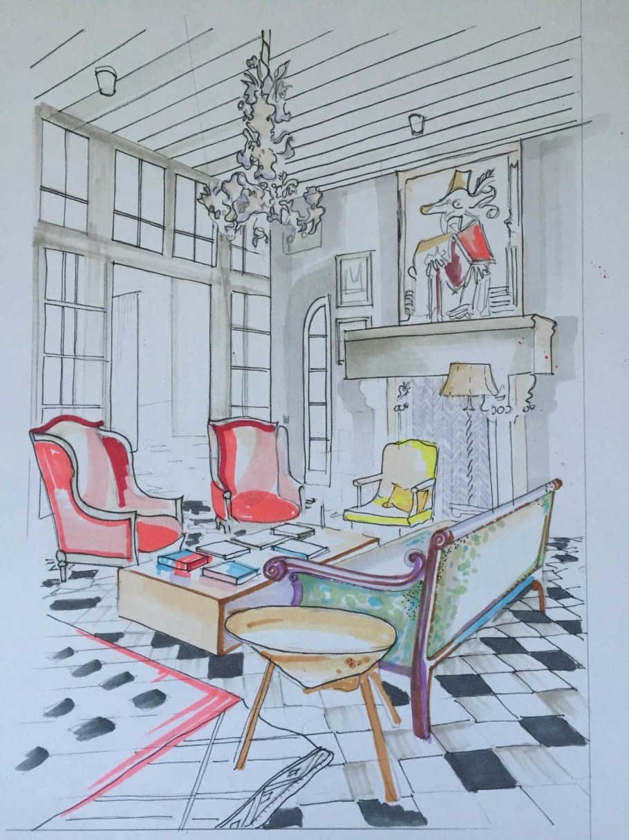 Рисование интерьера