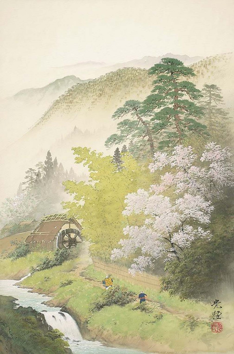 Векторные пейзажи в японском стиле