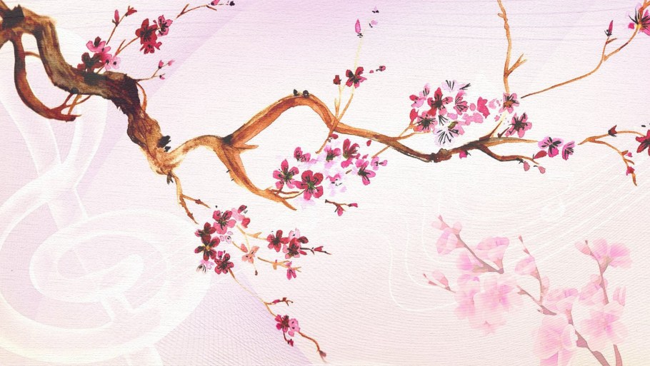 Векторные пейзажи в японском стиле