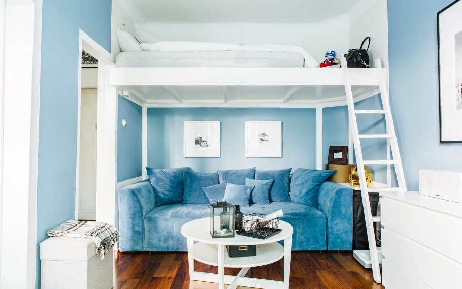 Кровать чердак в скандинавском стиле