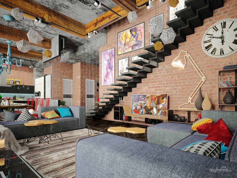Хрущёвка в стиле лофт