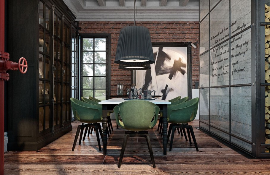 Атмосферный лофт гостиная