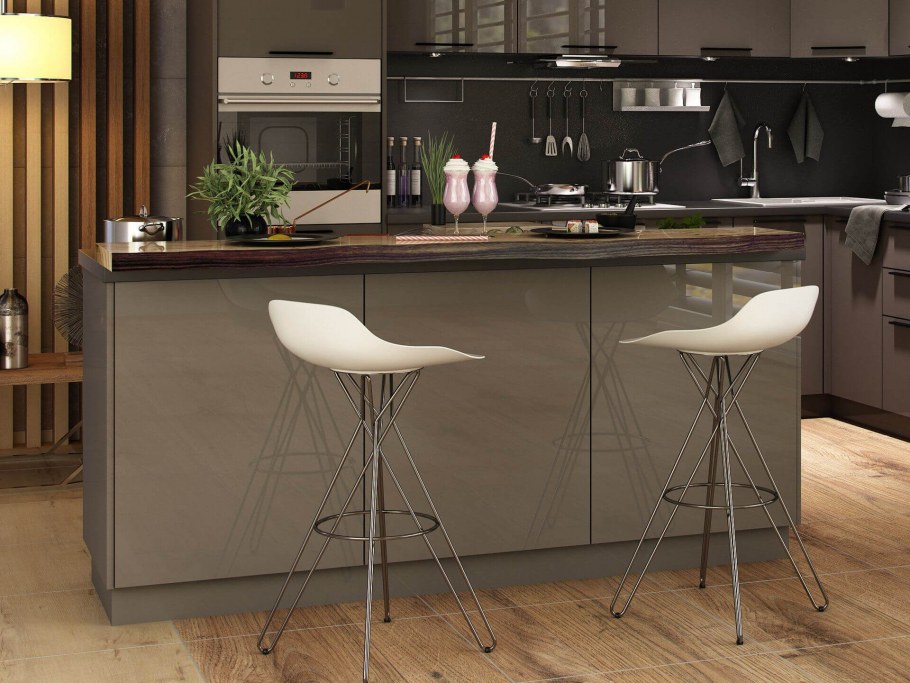 Дерево метал столешницы на кухне