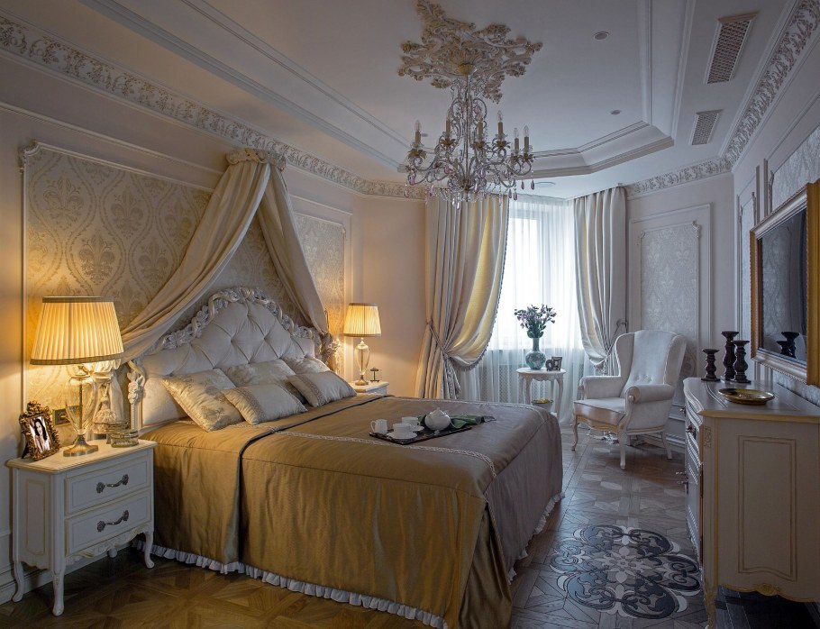 Спальня в стиле французской классики