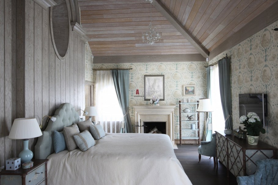 Спальня вагонка в стиле Прованс