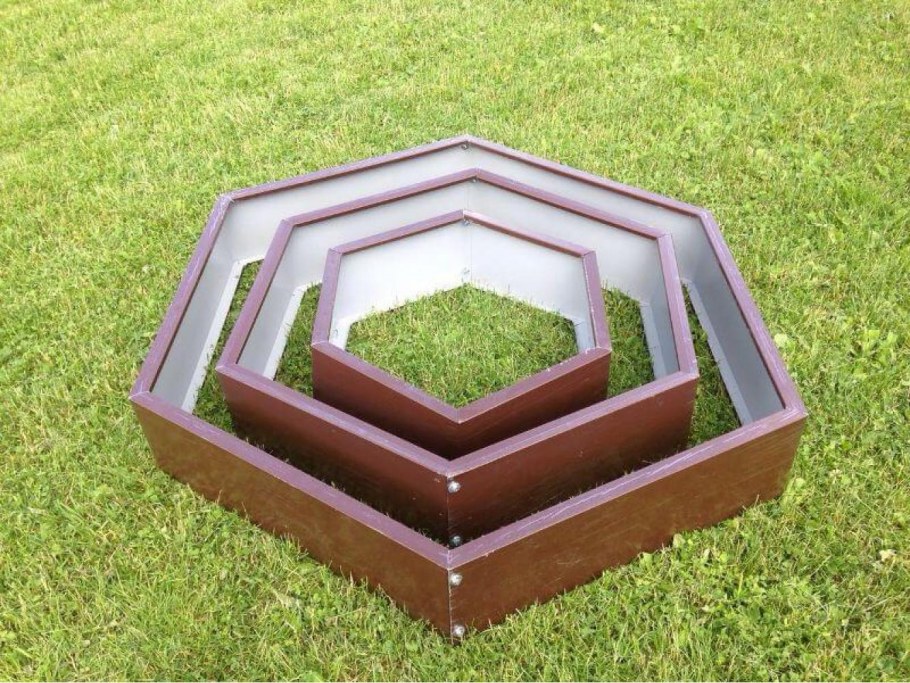 Круглые клумбы многоярусные