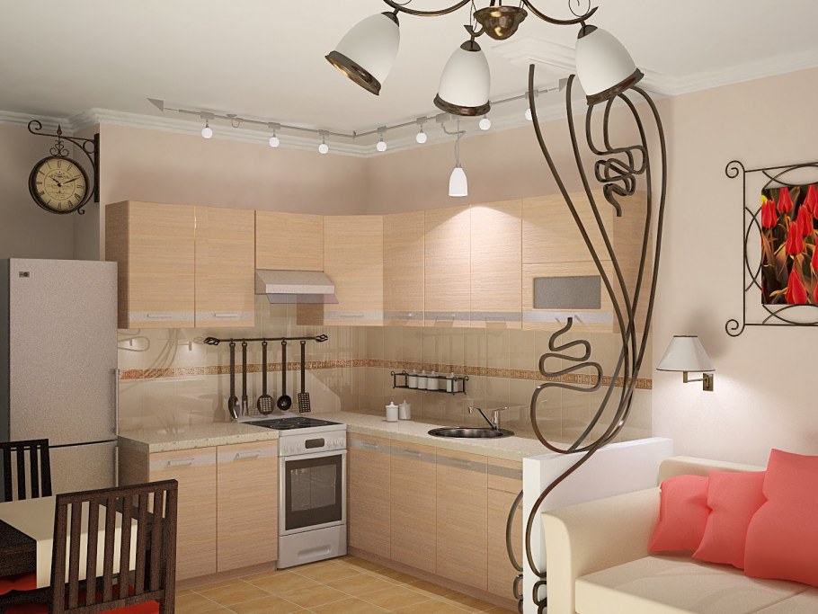 Кухня с гостинной 30кв м интерьер