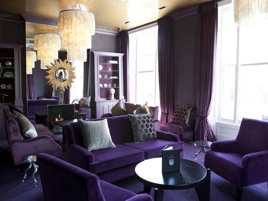Серо-сиреневый цвет в интерьере сочетание