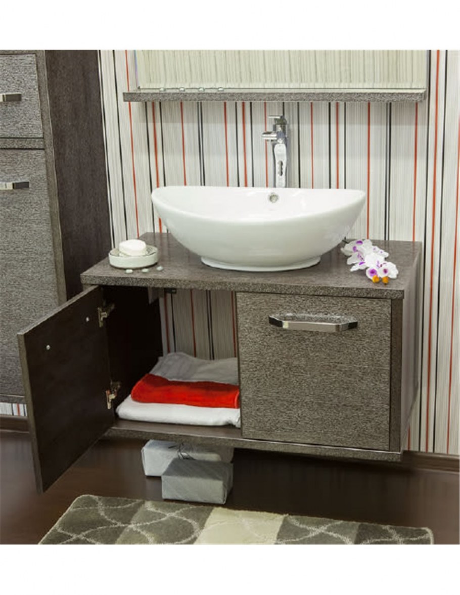 Мебель для ванной Sanflor Румба 82 венге патина серебро