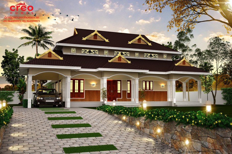 Дом в индийском стиле снаружи