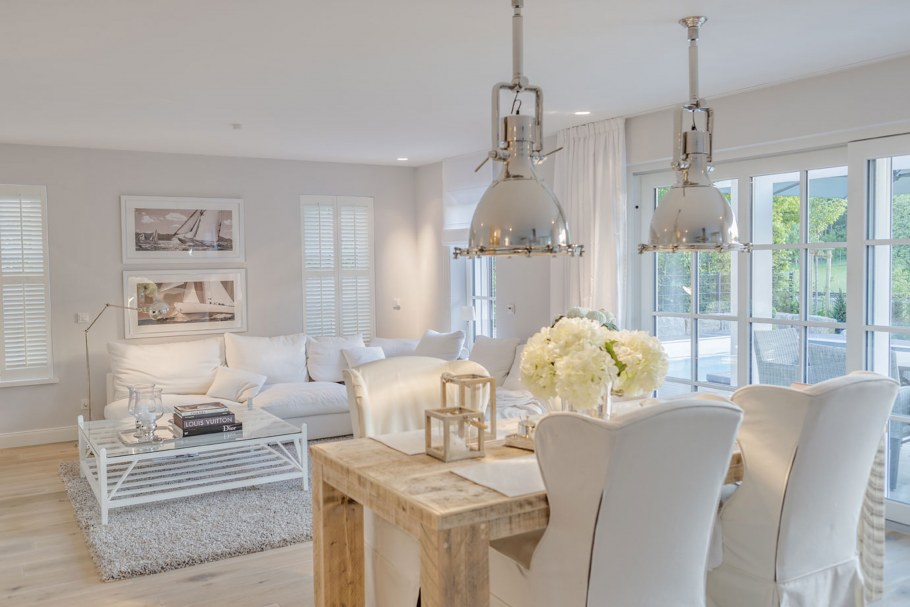 Шебби Шик в интерьере кухни-гостиной