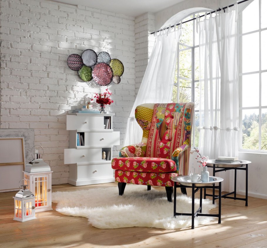 Панно из ткани в интерьере