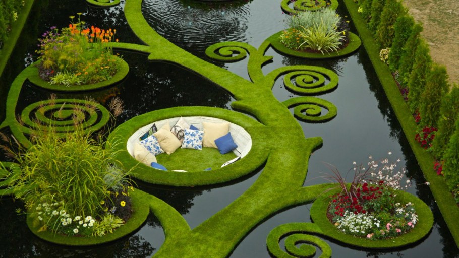 Озеленение водоема