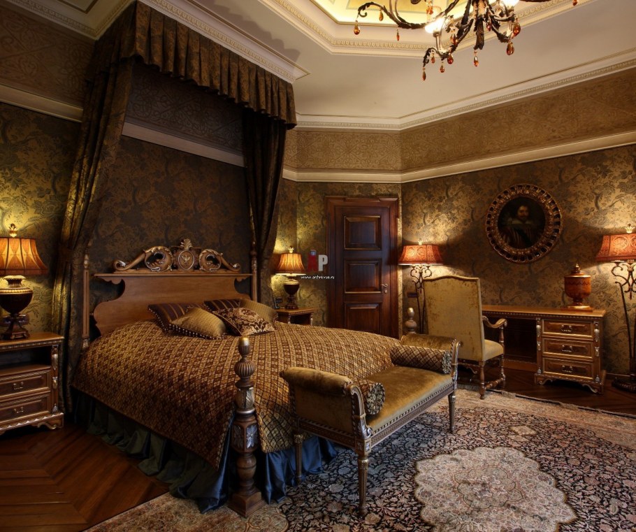 Спальня в замковом стиле