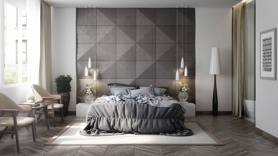 Серо голубые стены