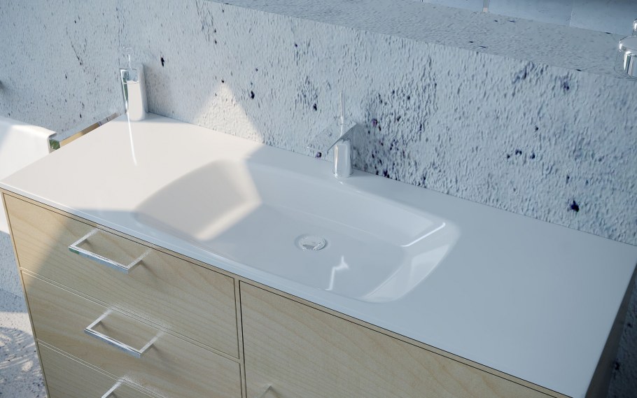 Велорой полувстроенный умывальник