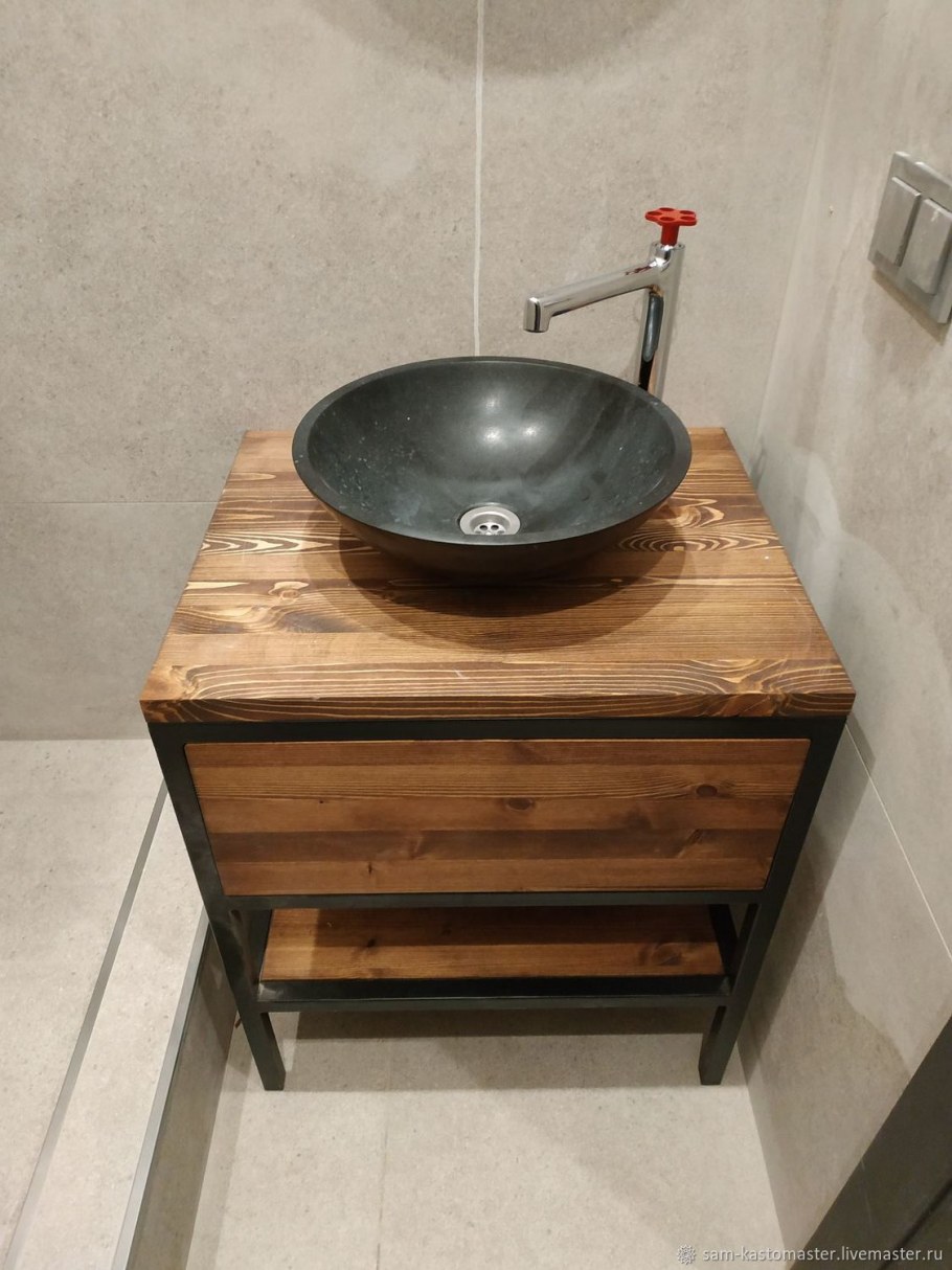 Умывальник Elen-80 литой мрамор