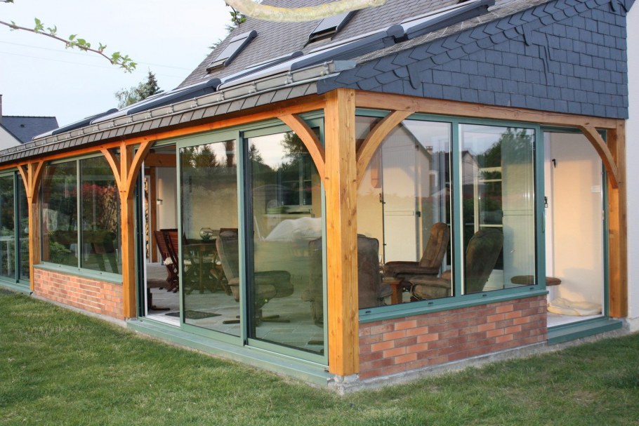 Веранда закрытая пристроенная